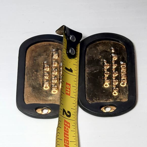 YMCME c.r.e.a.m m.o.b Embossed Brass Dog Tags - Picture 4 of 4